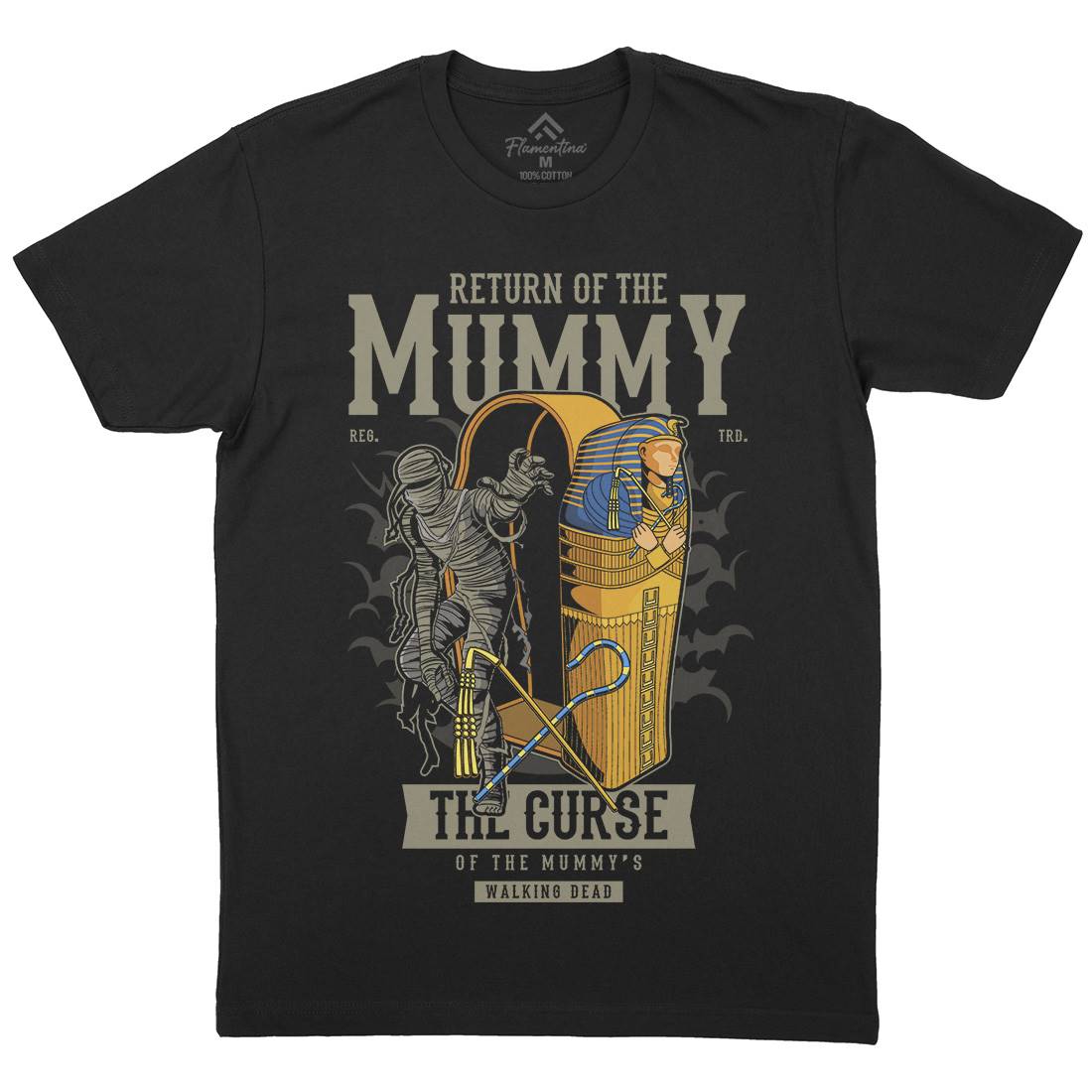 Return Of The Mummy Mens Organic Crew Neck T-Shirt Horror C425