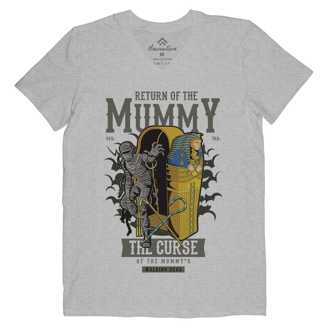 Return Of The Mummy Mens Organic V-Neck T-Shirt Horror C425