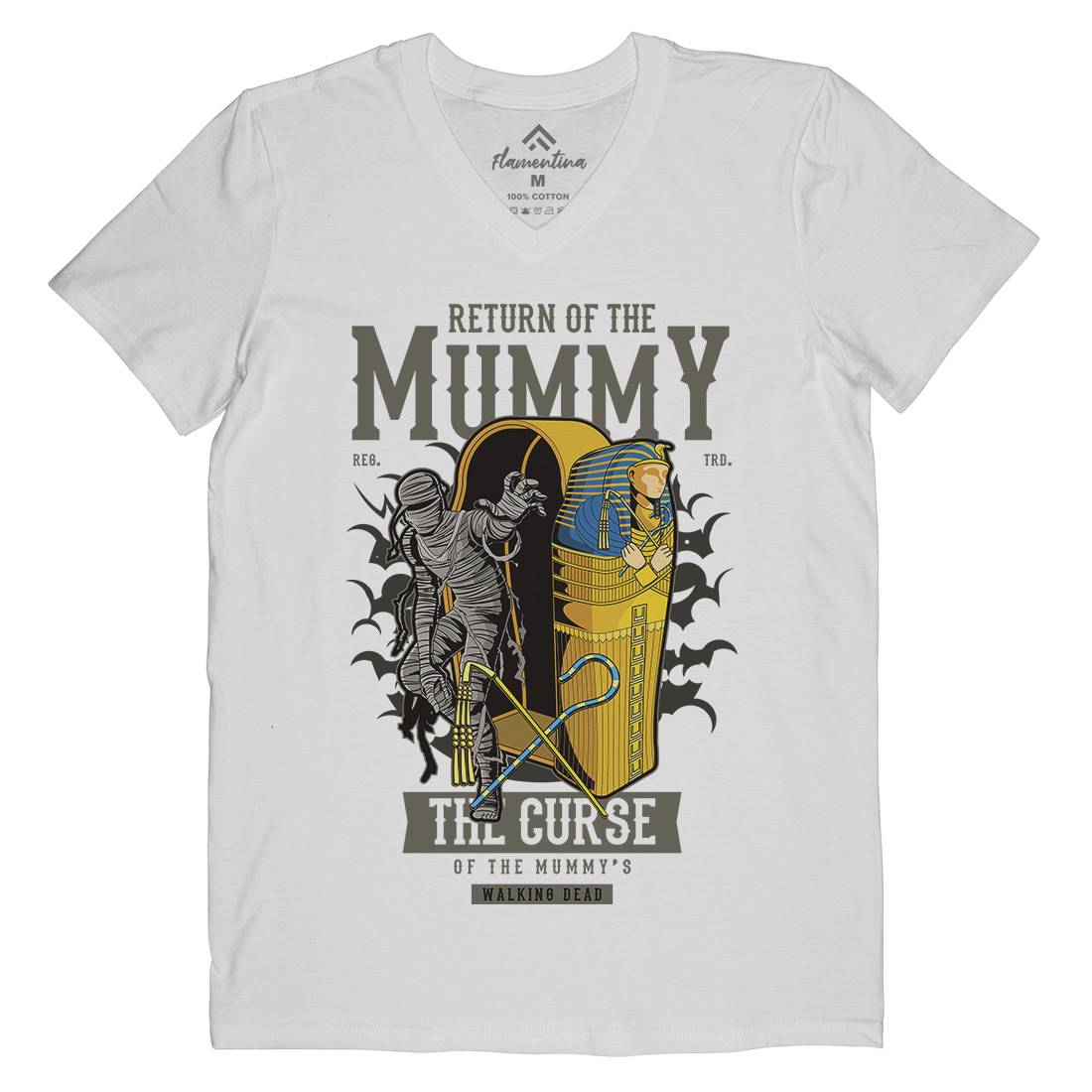 Return Of The Mummy Mens Organic V-Neck T-Shirt Horror C425