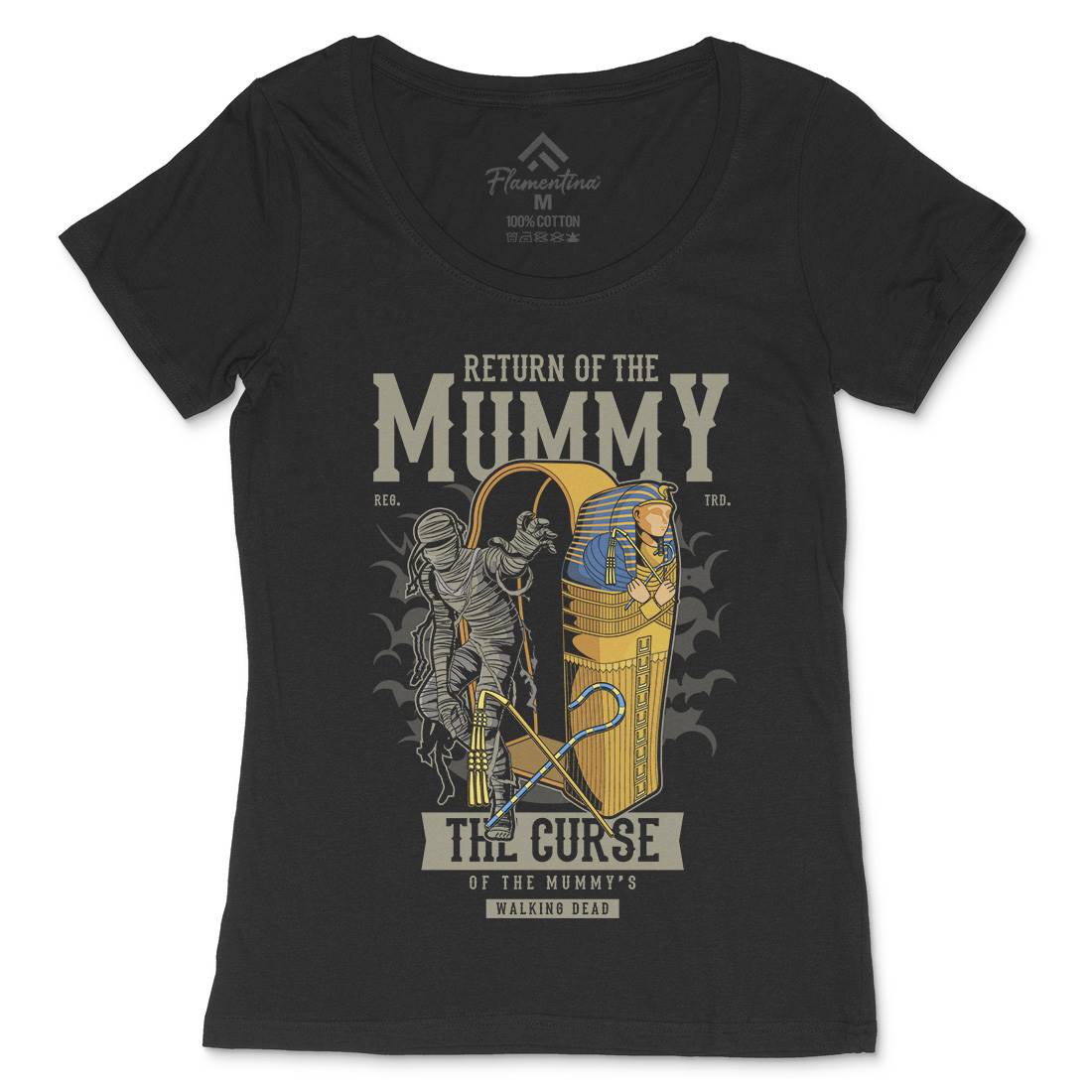 Return Of The Mummy Womens Scoop Neck T-Shirt Horror C425