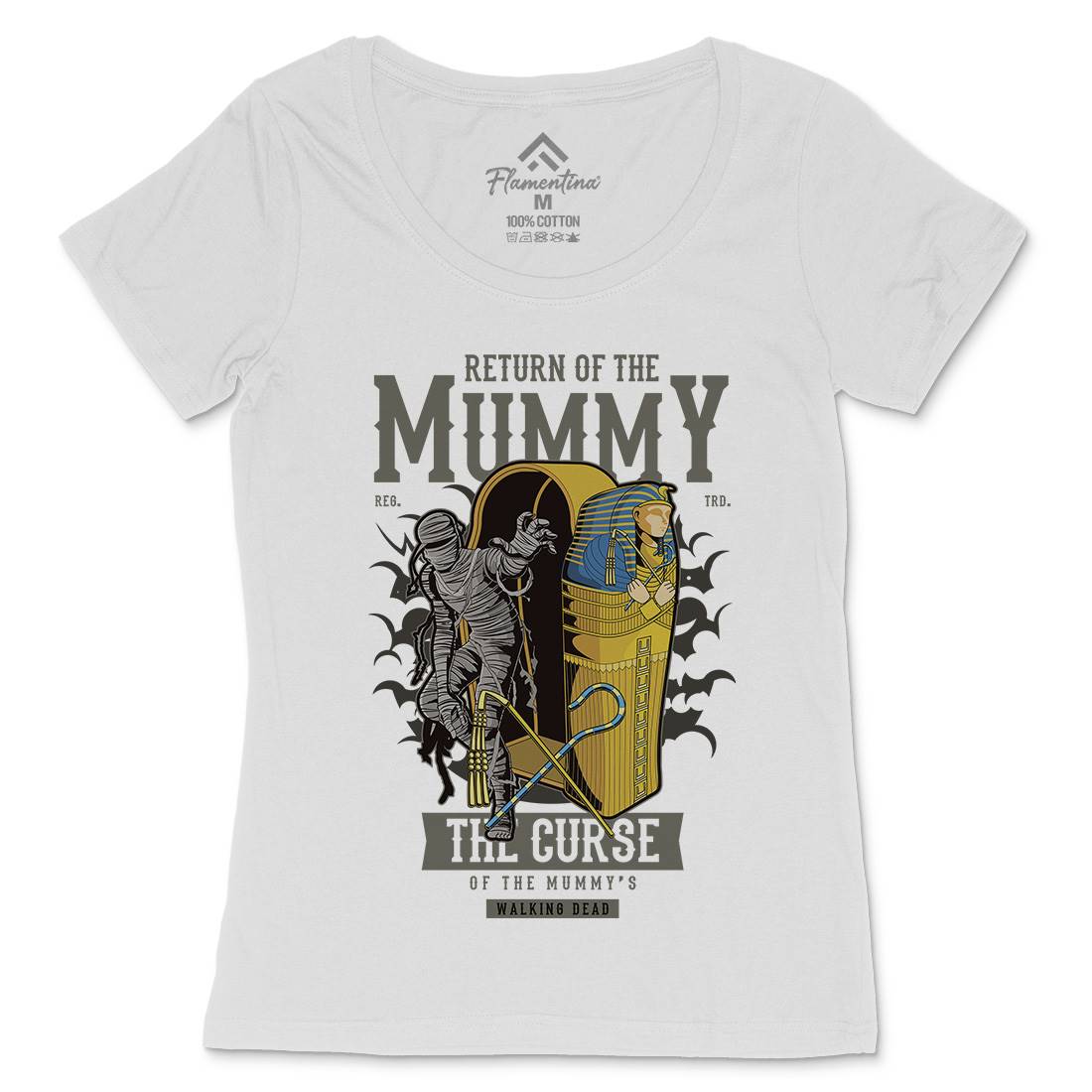 Return Of The Mummy Womens Scoop Neck T-Shirt Horror C425