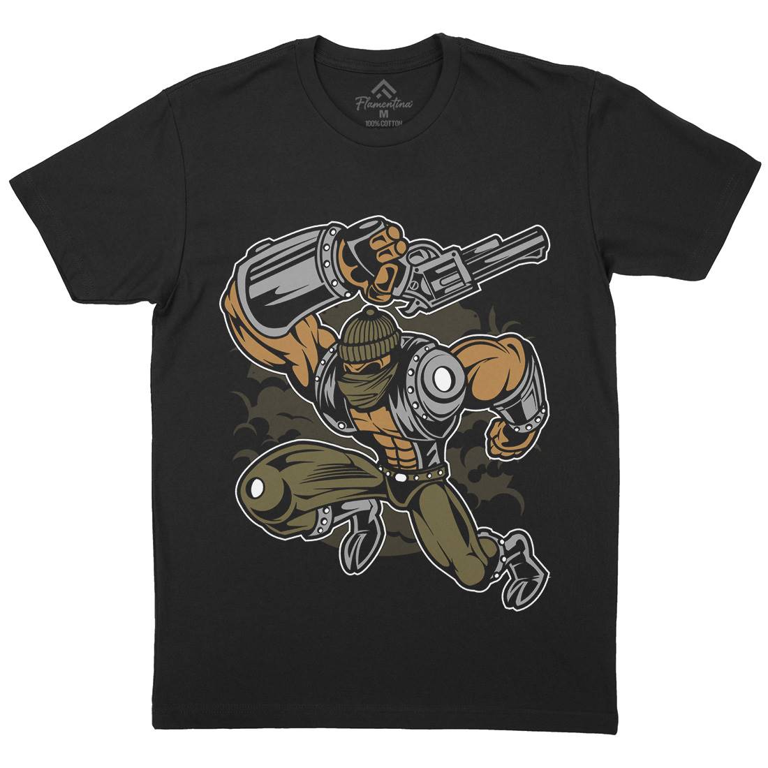 Robber Mens Crew Neck T-Shirt Retro C426