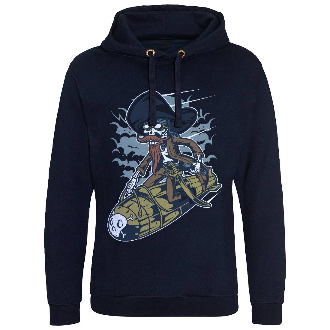 Rocket Rider Mens Hoodie Without Pocket Army C428