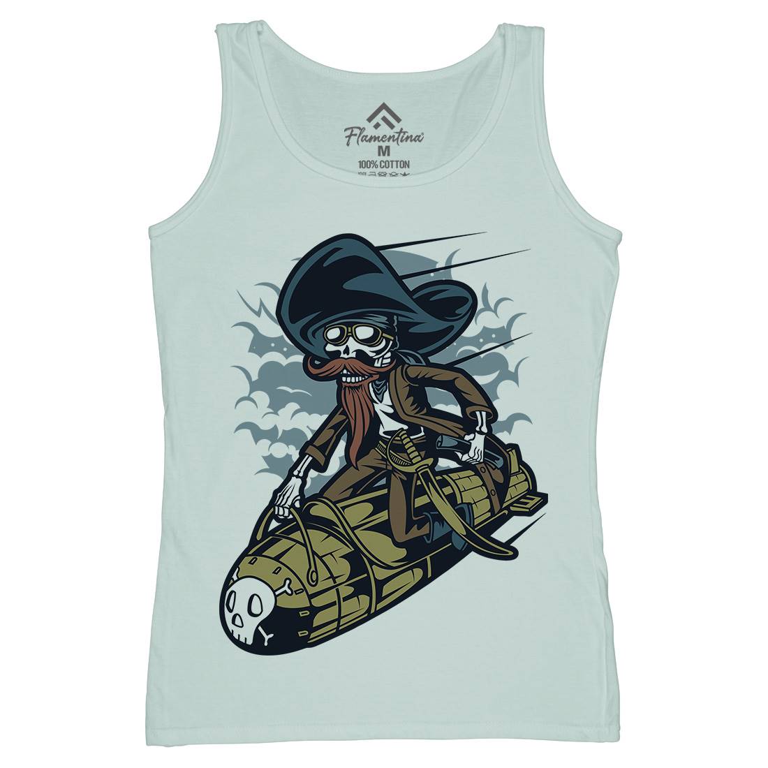 Rocket Rider Womens Organic Tank Top Vest Army C428