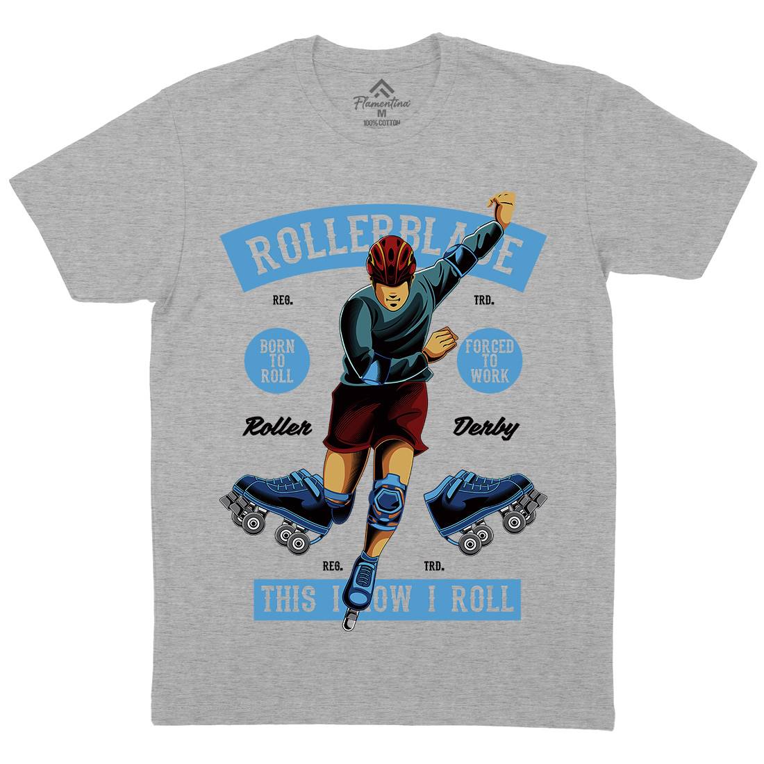 Rollerblade Mens Organic Crew Neck T-Shirt Skate C429