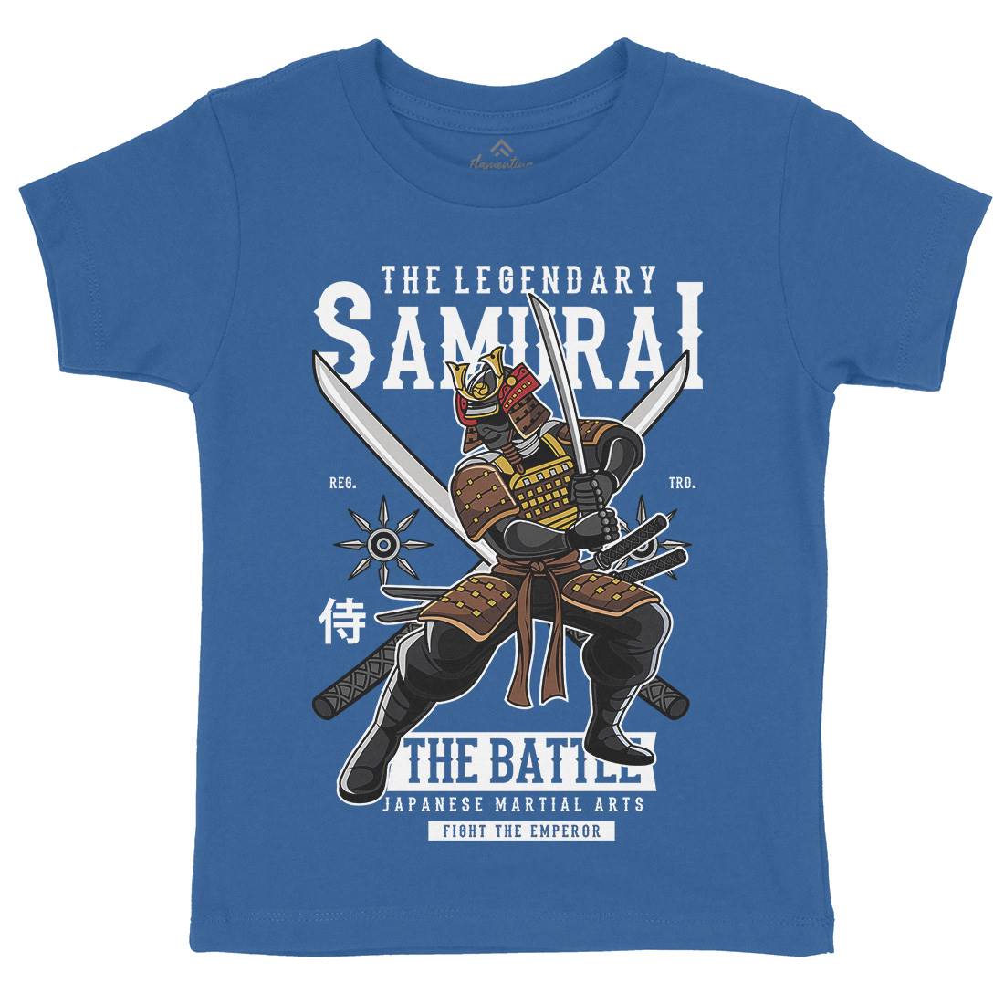Samurai Kids Organic Crew Neck T-Shirt Warriors C430