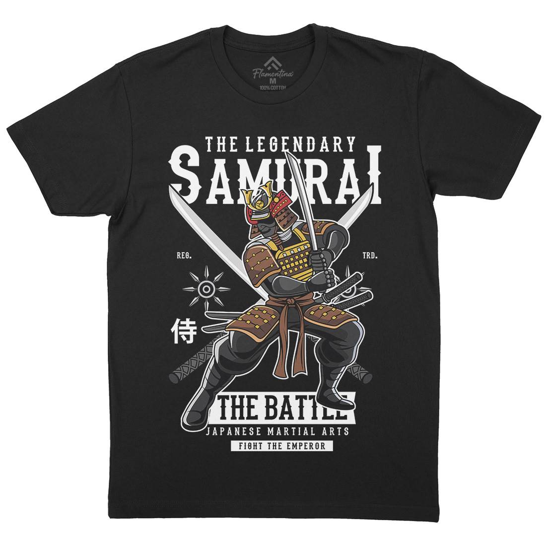 Samurai Mens Crew Neck T-Shirt Warriors C430
