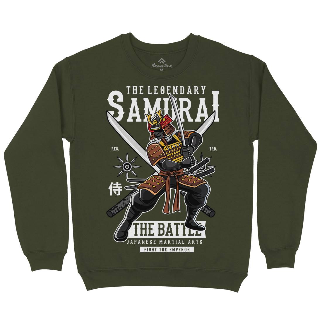 Samurai Mens Crew Neck Sweatshirt Warriors C430