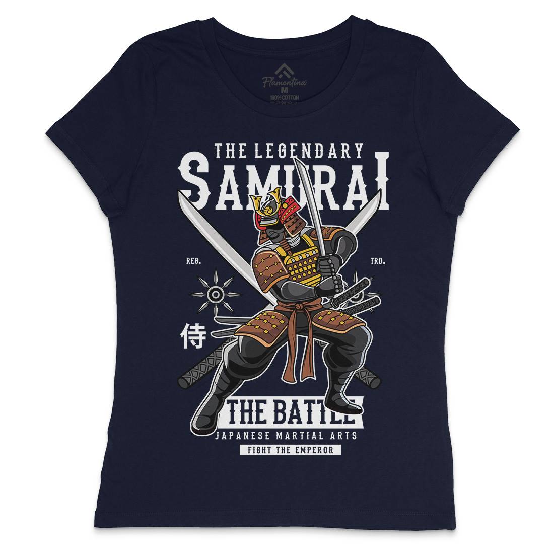 Samurai Womens Crew Neck T-Shirt Warriors C430