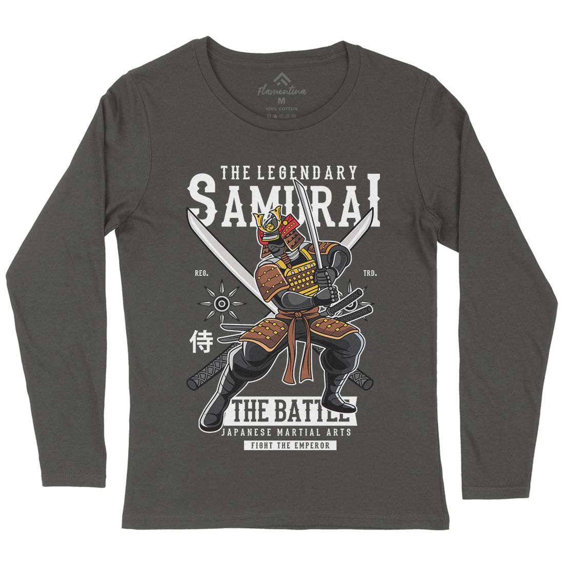 Samurai Womens Long Sleeve T-Shirt Warriors C430