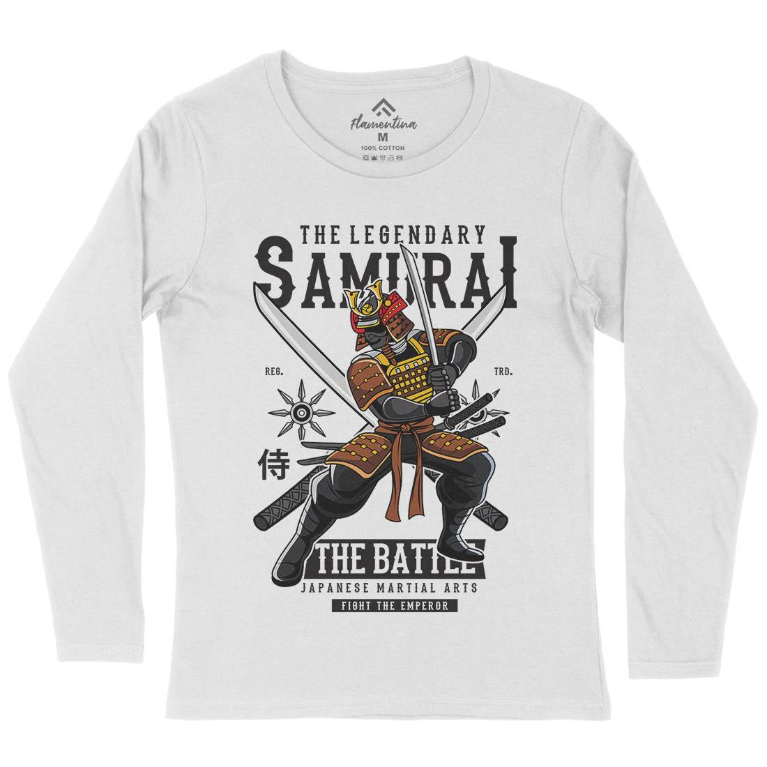 Samurai Womens Long Sleeve T-Shirt Warriors C430
