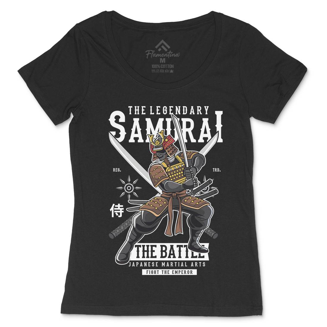 Samurai Womens Scoop Neck T-Shirt Warriors C430