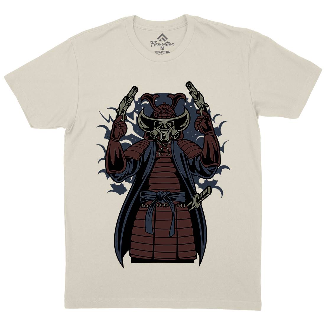 Samurai Apocalypse Mens Organic Crew Neck T-Shirt Warriors C431