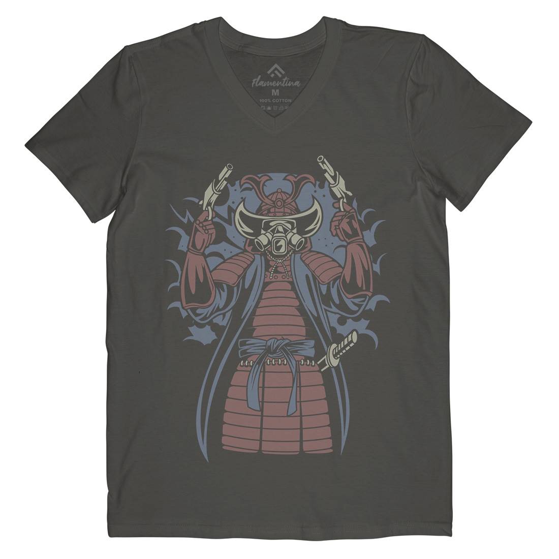 Samurai Apocalypse Mens V-Neck T-Shirt Warriors C431