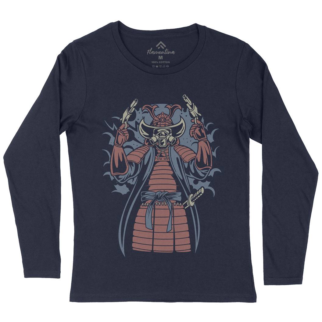 Samurai Apocalypse Womens Long Sleeve T-Shirt Warriors C431