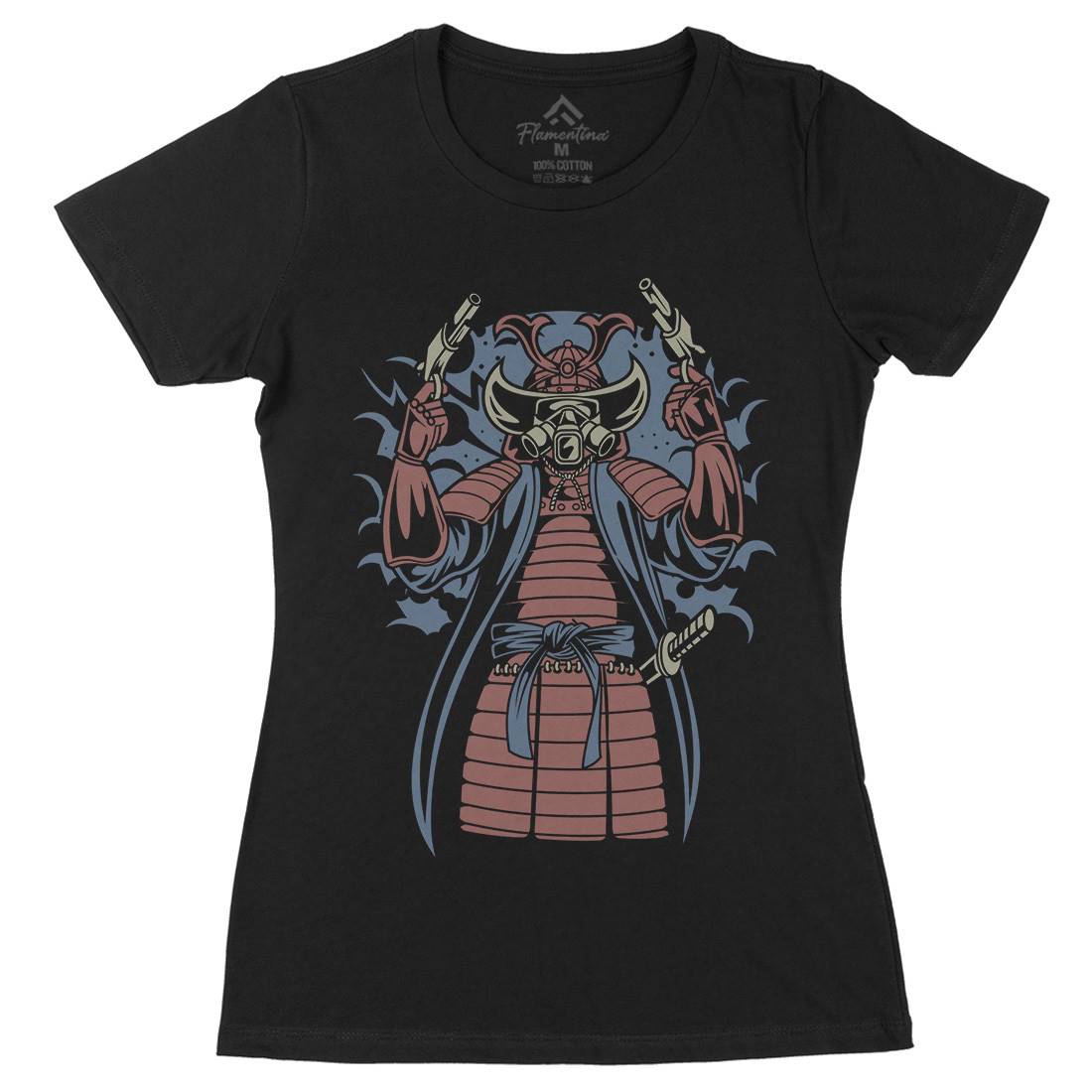 Samurai Apocalypse Womens Organic Crew Neck T-Shirt Warriors C431