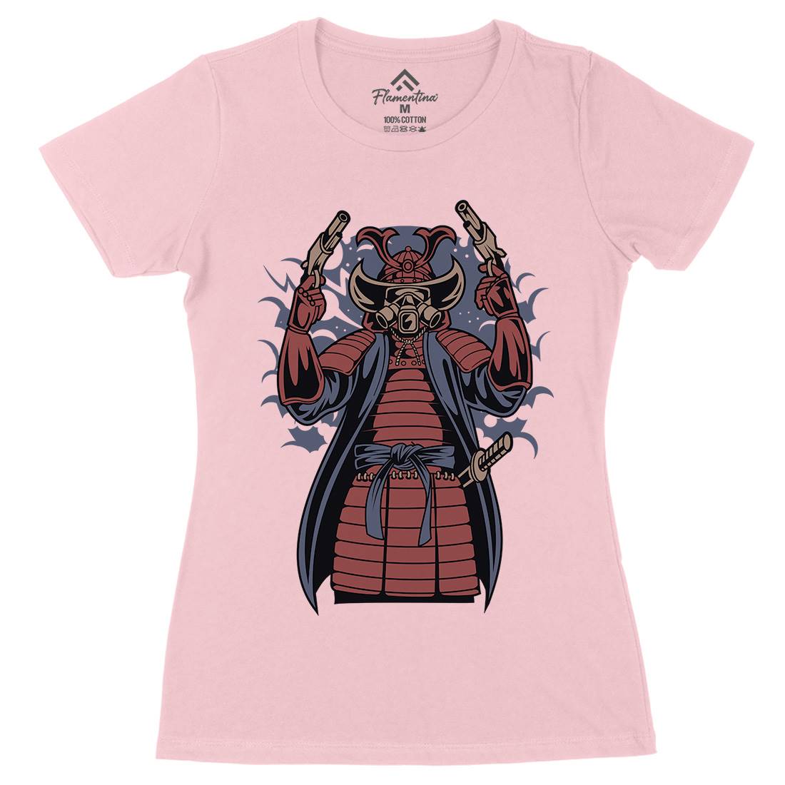Samurai Apocalypse Womens Organic Crew Neck T-Shirt Warriors C431