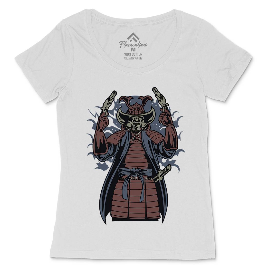Samurai Apocalypse Womens Scoop Neck T-Shirt Warriors C431