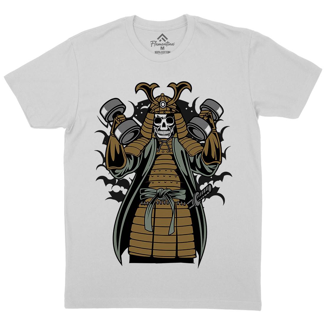 Samurai Mens Crew Neck T-Shirt Gym C433