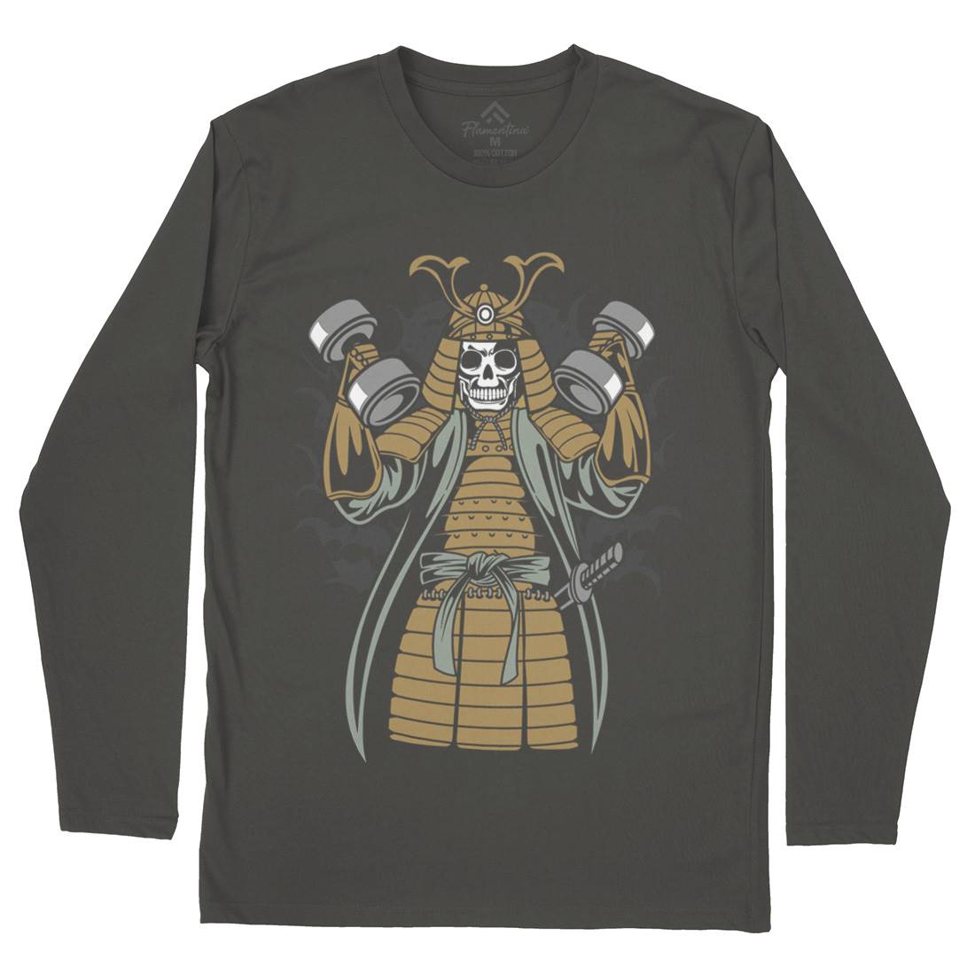Samurai Mens Long Sleeve T-Shirt Gym C433