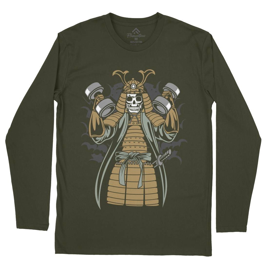 Samurai Mens Long Sleeve T-Shirt Gym C433