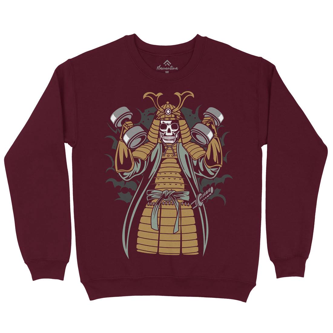 Samurai Mens Crew Neck Sweatshirt Gym C433