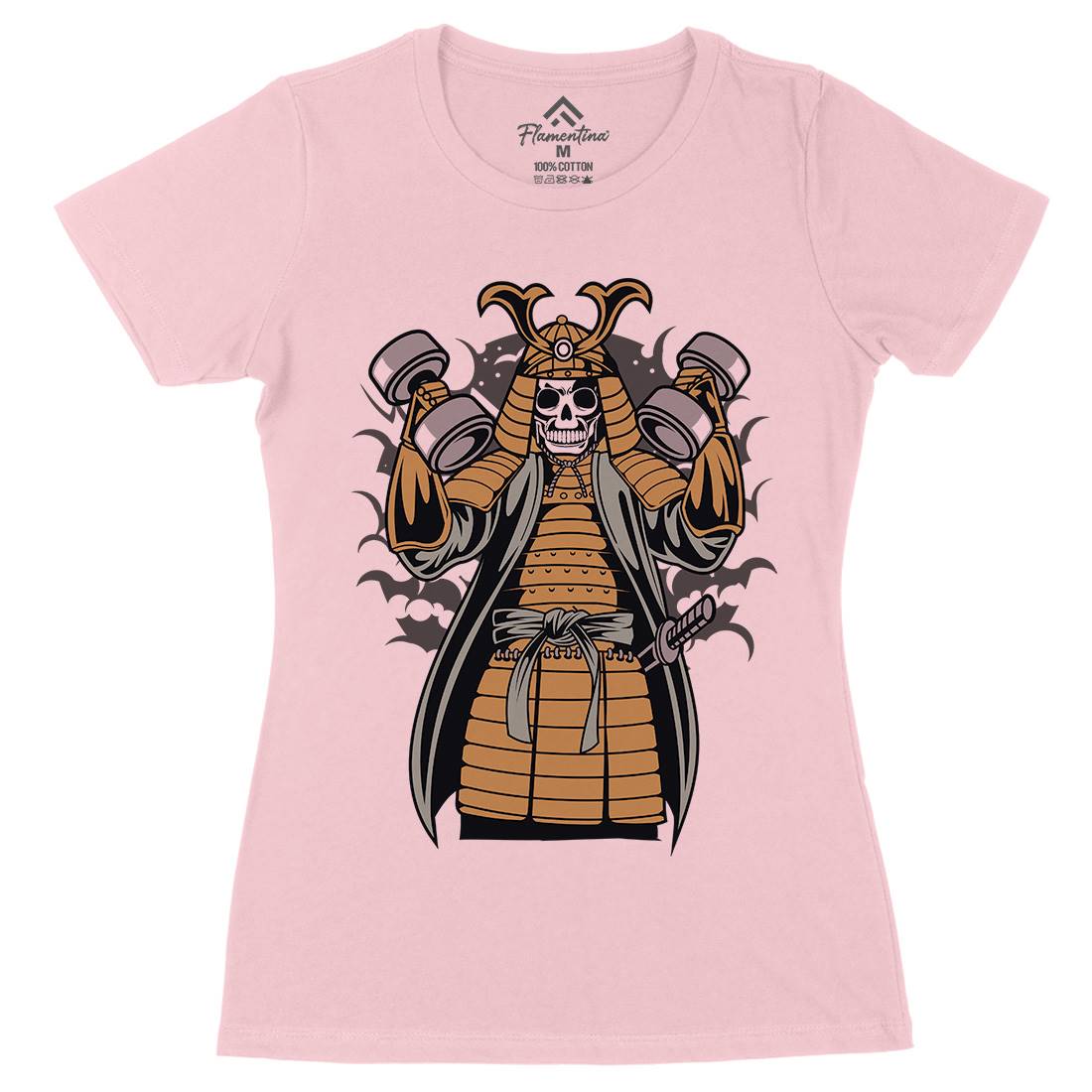 Samurai Womens Organic Crew Neck T-Shirt Gym C433