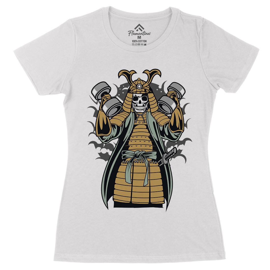 Samurai Womens Organic Crew Neck T-Shirt Gym C433