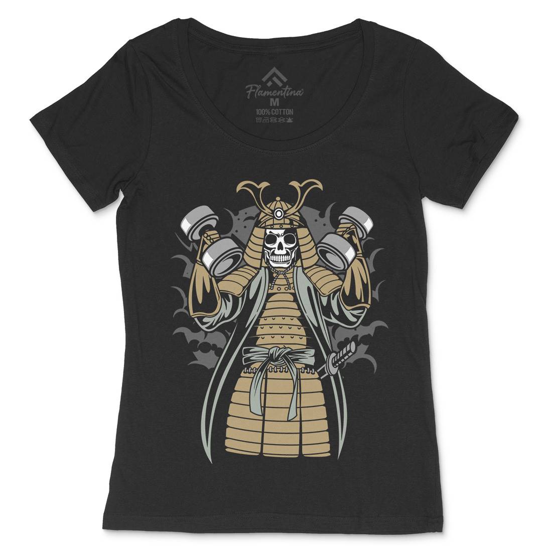 Samurai Womens Scoop Neck T-Shirt Gym C433
