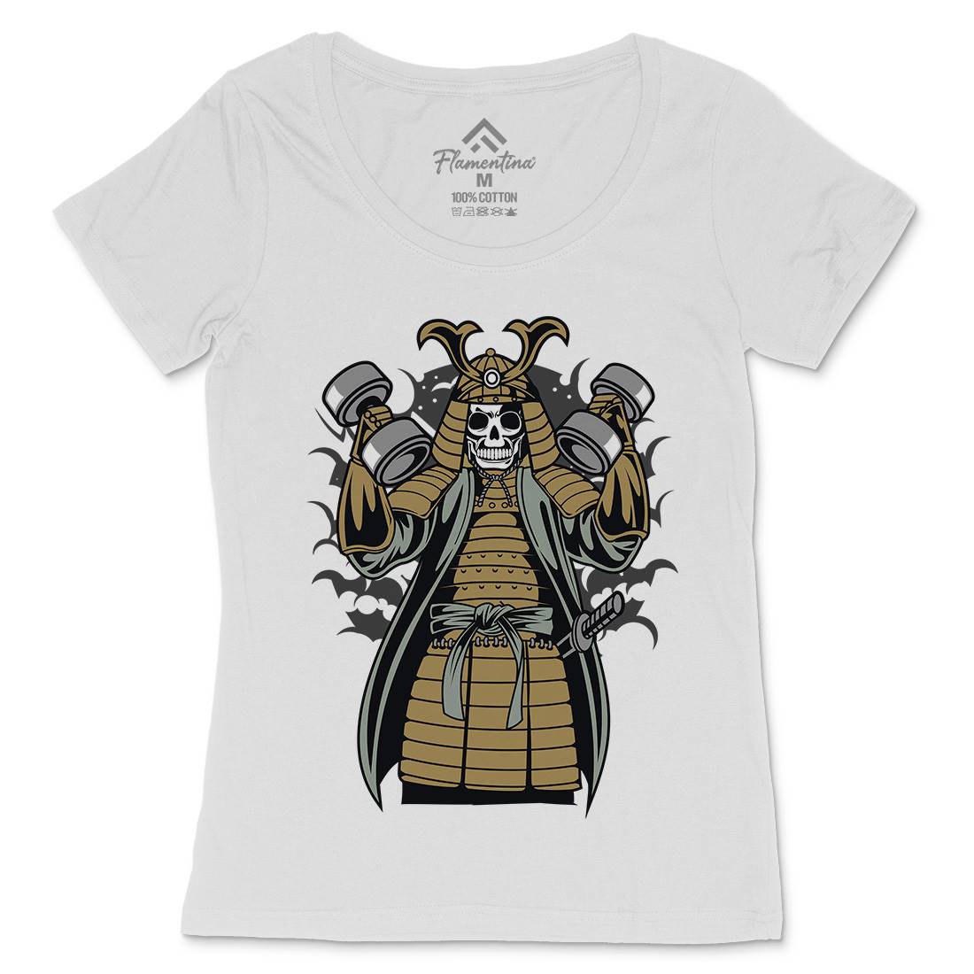 Samurai Womens Scoop Neck T-Shirt Gym C433