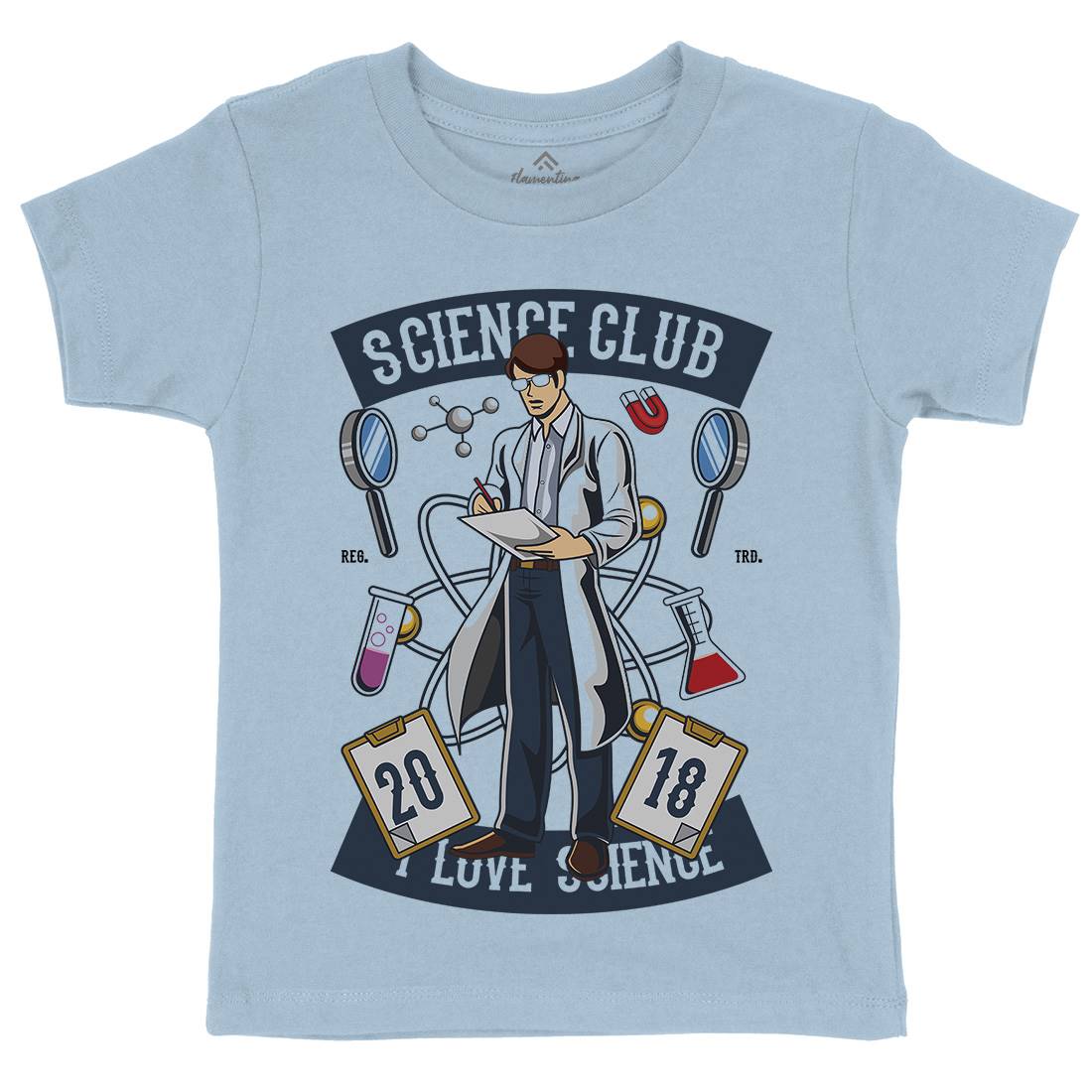 Club I Love Kids Organic Crew Neck T-Shirt Science C434