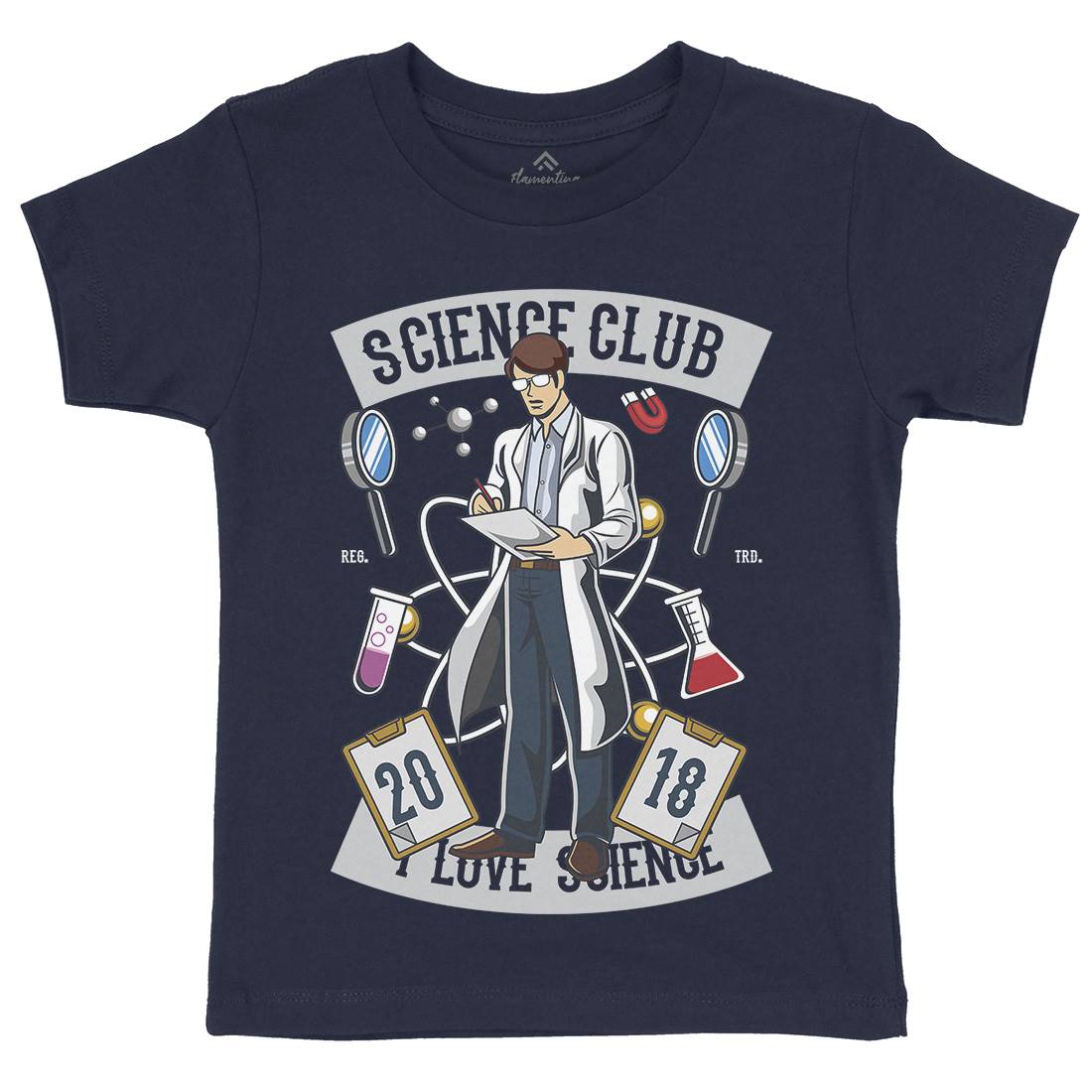 Club I Love Kids Crew Neck T-Shirt Science C434