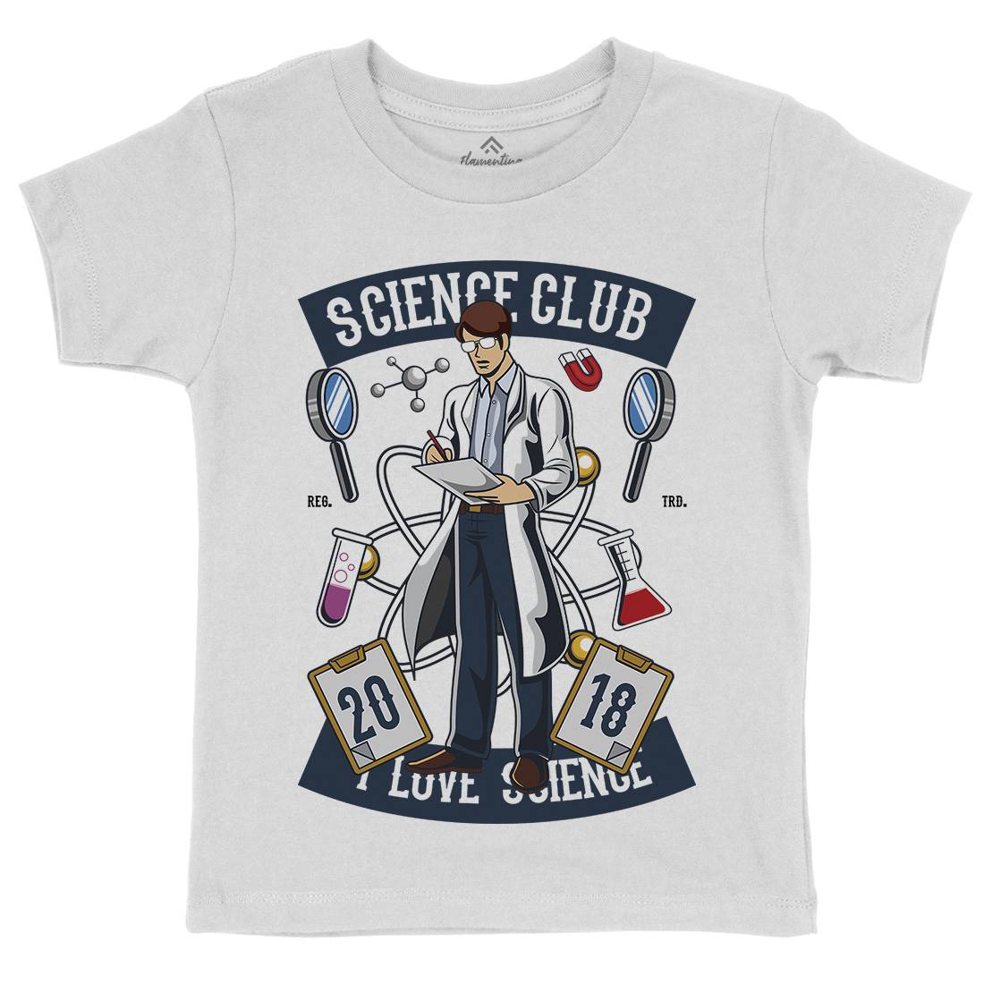 Club I Love Kids Crew Neck T-Shirt Science C434