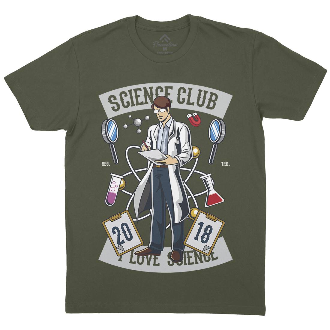 Club I Love Mens Crew Neck T-Shirt Science C434