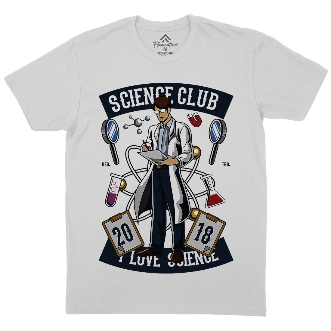 Club I Love Mens Crew Neck T-Shirt Science C434