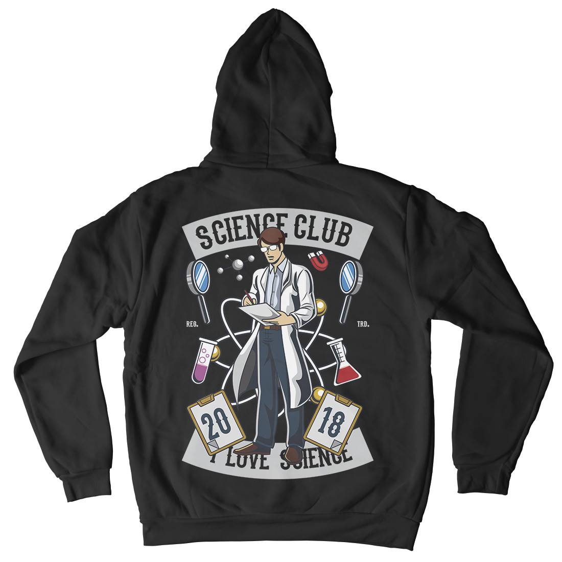 Club I Love Kids Crew Neck Hoodie Science C434