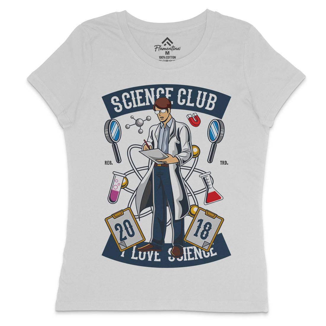 Club I Love Womens Crew Neck T-Shirt Science C434