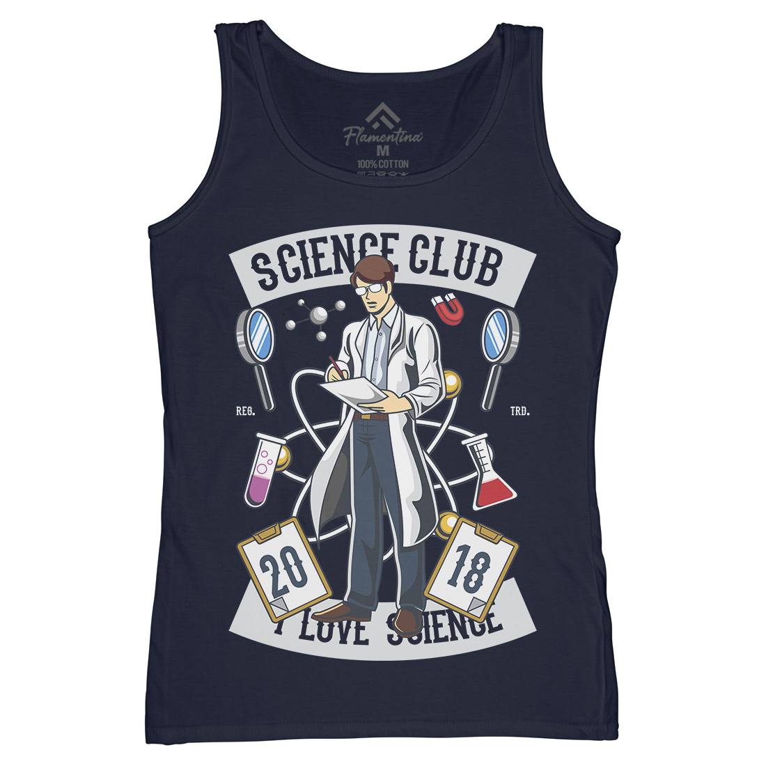 Club I Love Womens Organic Tank Top Vest Science C434