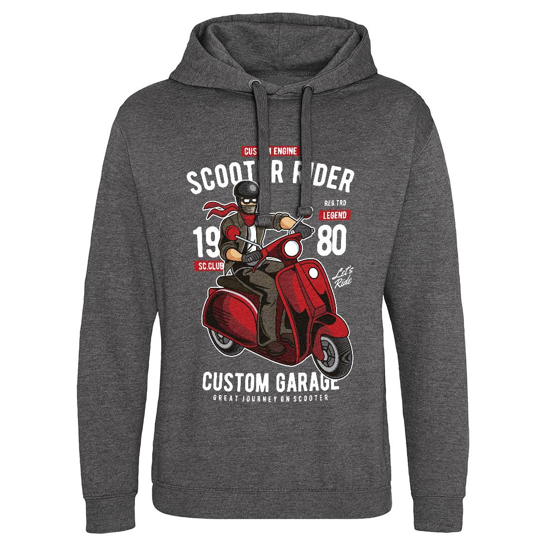 Scooter Rider Mens Hoodie Without Pocket Motorcycles C435