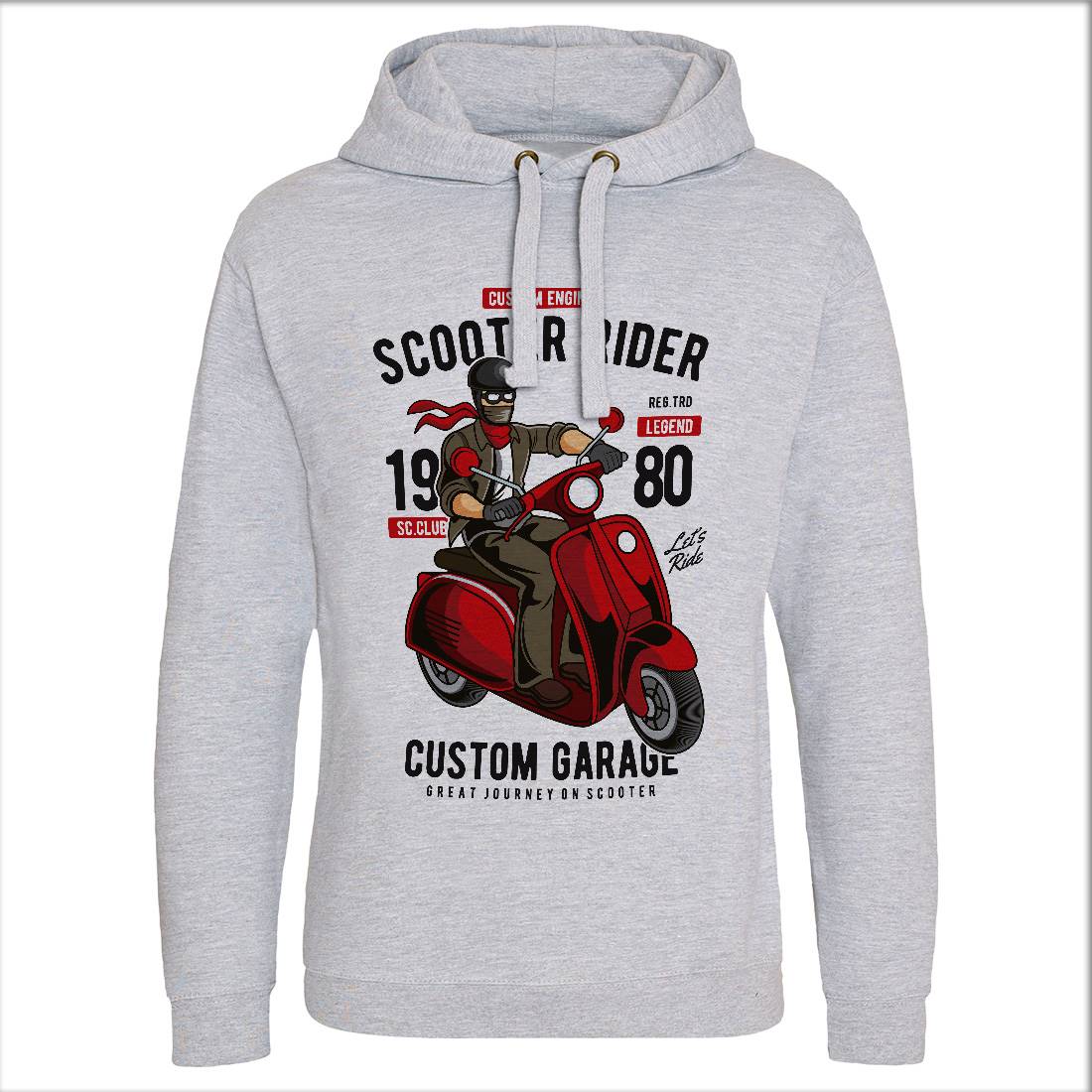 Scooter Rider Mens Hoodie Without Pocket Motorcycles C435