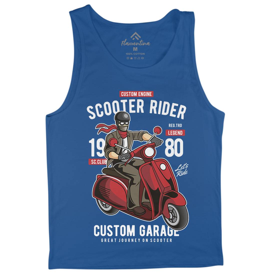 Scooter Rider Mens Tank Top Vest Motorcycles C435