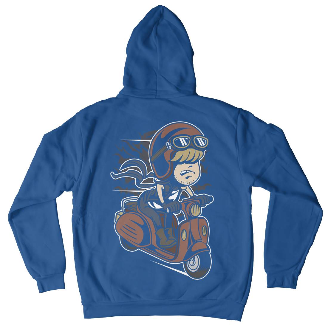 Scooter Rider Kid Mens Hoodie With Pocket Motorcycles C436