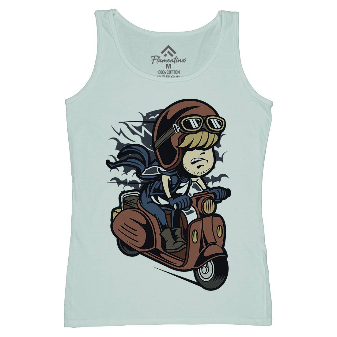 Scooter Rider Kid Womens Organic Tank Top Vest Motorcycles C436
