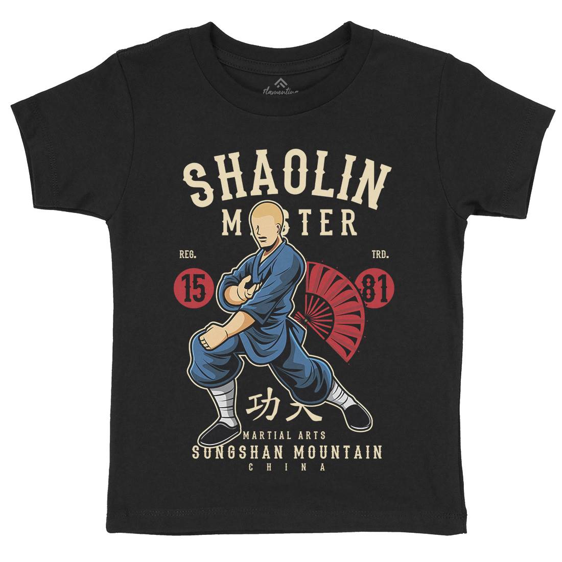 Shaolin Master Kids Organic Crew Neck T-Shirt Asian C438