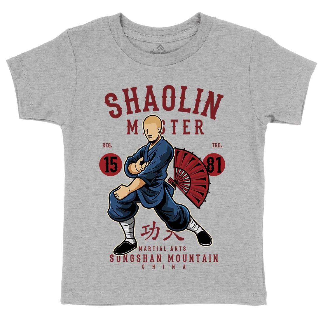 Shaolin Master Kids Organic Crew Neck T-Shirt Asian C438