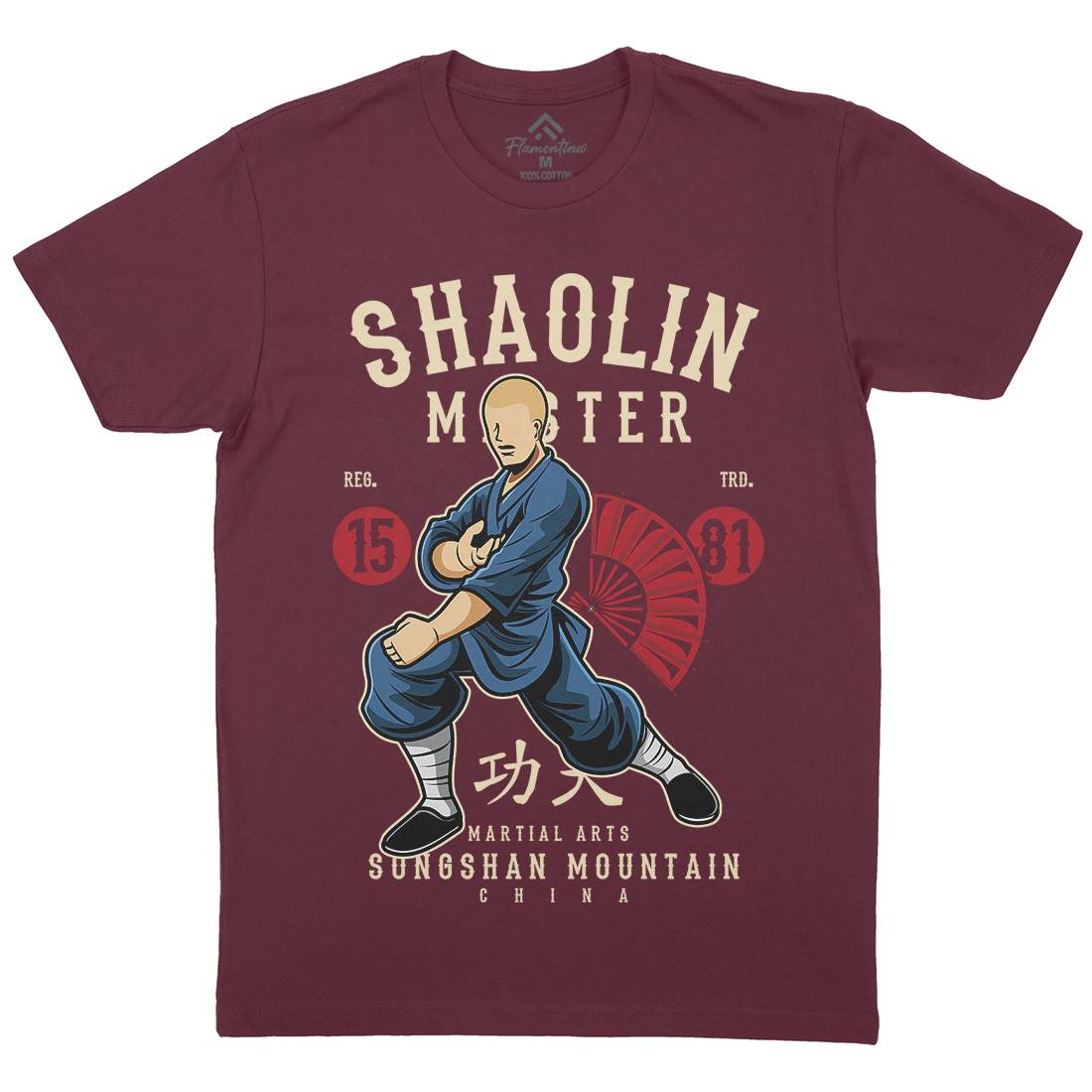 Shaolin Master Mens Crew Neck T-Shirt Asian C438