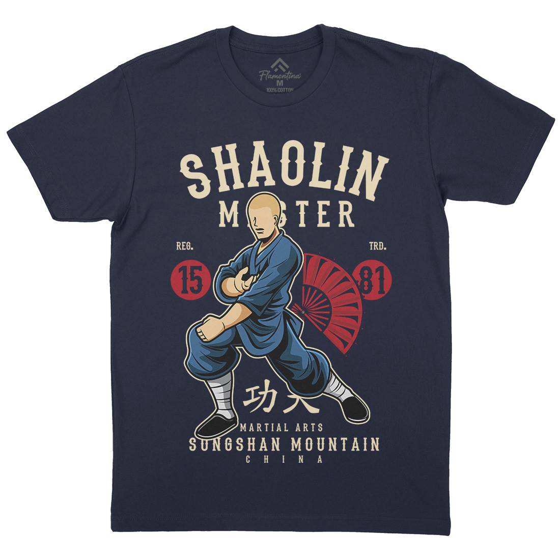Shaolin Master Mens Crew Neck T-Shirt Asian C438