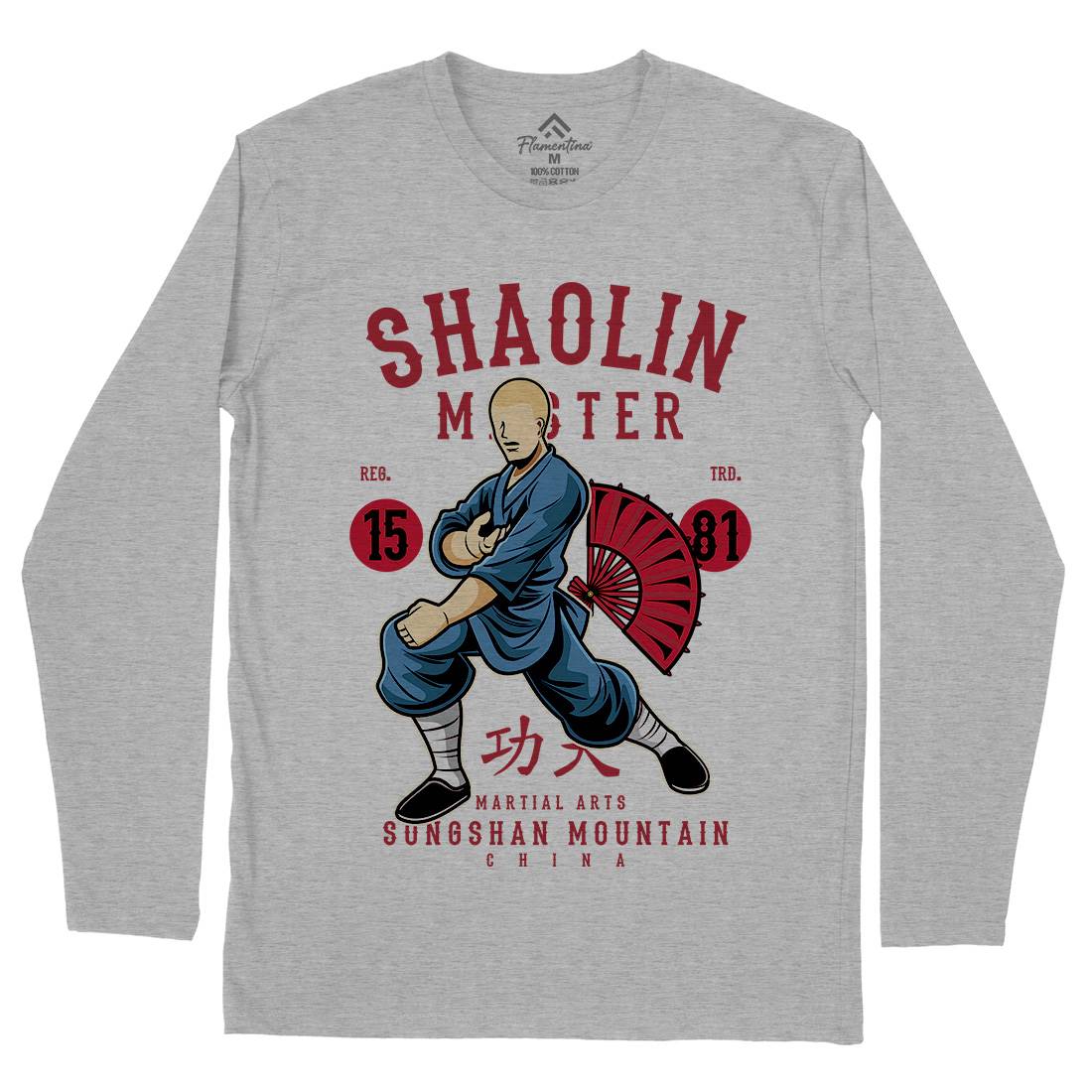 Shaolin Master Mens Long Sleeve T-Shirt Asian C438