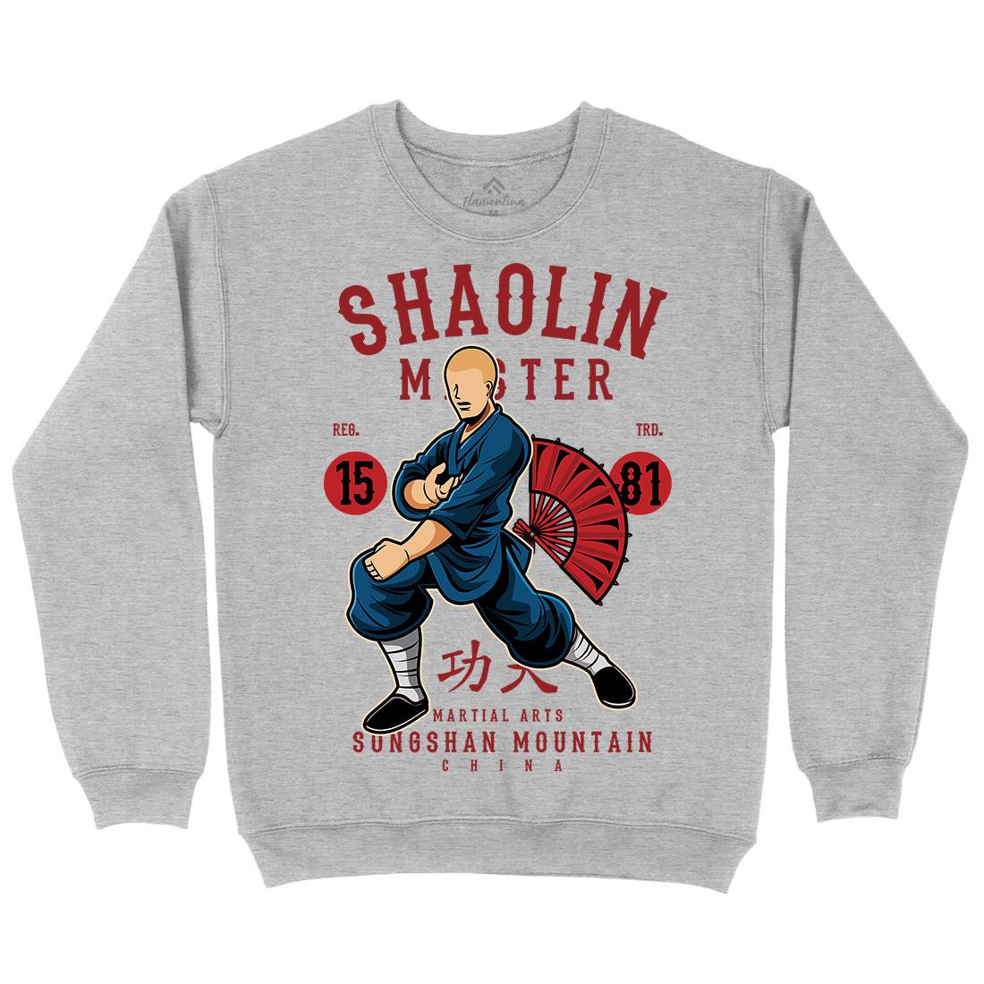 Shaolin Master Mens Crew Neck Sweatshirt Asian C438