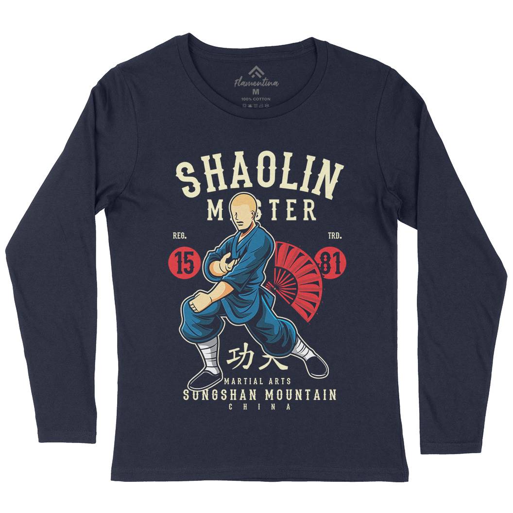 Shaolin Master Womens Long Sleeve T-Shirt Asian C438